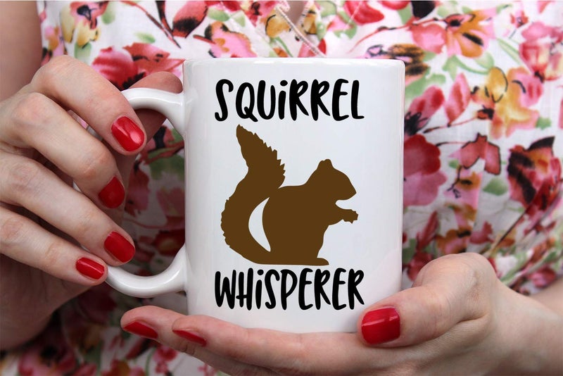 Funnwear Squirrel Whisperer - 11oz Coffee or Tea Mug - Novelty Funny for Friends Husband Wife - Squirrel Desk Decor For Women Humor Gag Dad Papa From Son or Daughter - Image 5